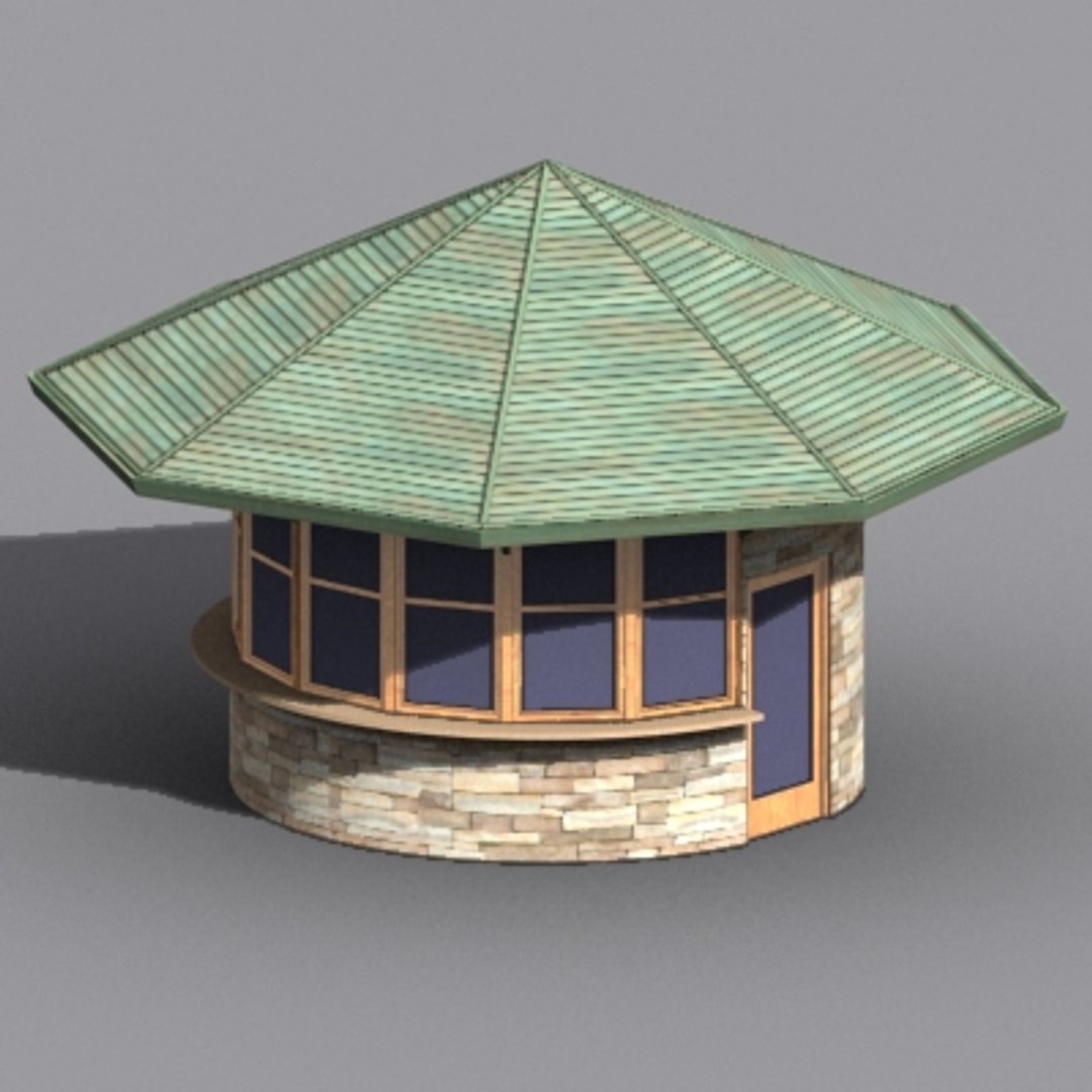 Kiosk Structure Gardens 3d Model