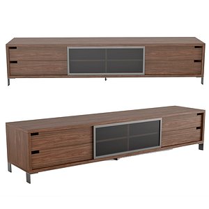 TV stand Style walnut 3D model