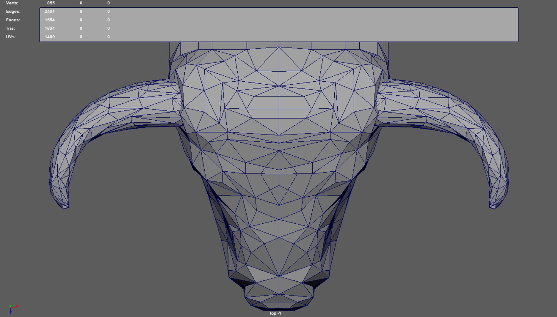 Low Poly Bull Head 3D Model - TurboSquid 2034122