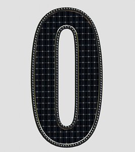 Solar Panel Number - 0 3D model