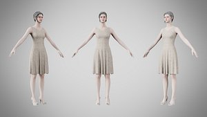 Dress 36 Minimal Geo Lines 3D