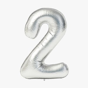 3D model foil balloon digit -