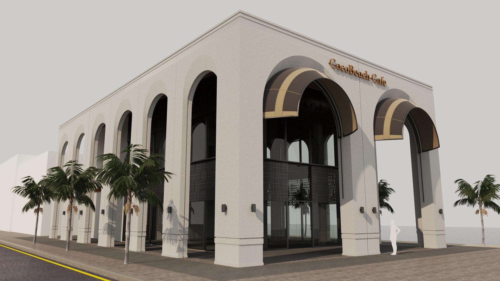 3D Beach Side Cafe Exterior 01 model - TurboSquid 1899149