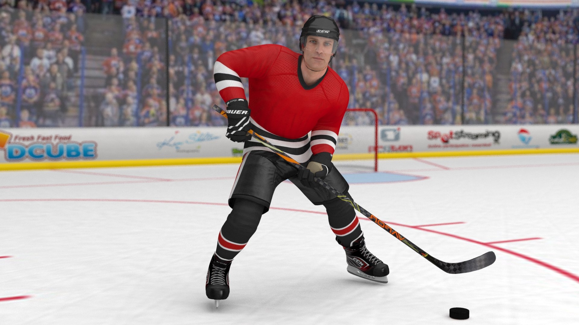 Hockey Player Florida Panthers Rigged 3D model rigged