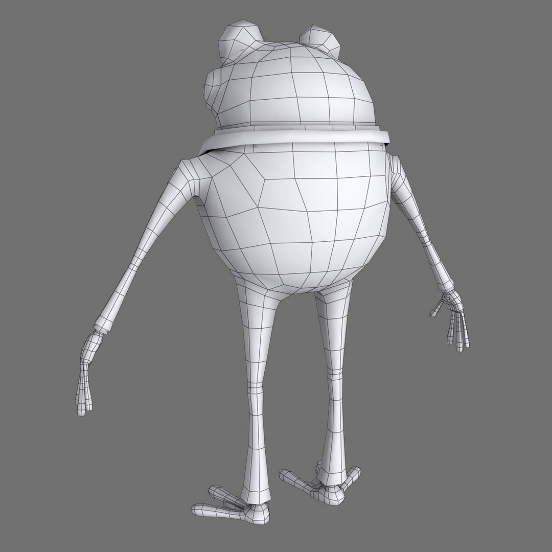 cartoon frog suit 3d max