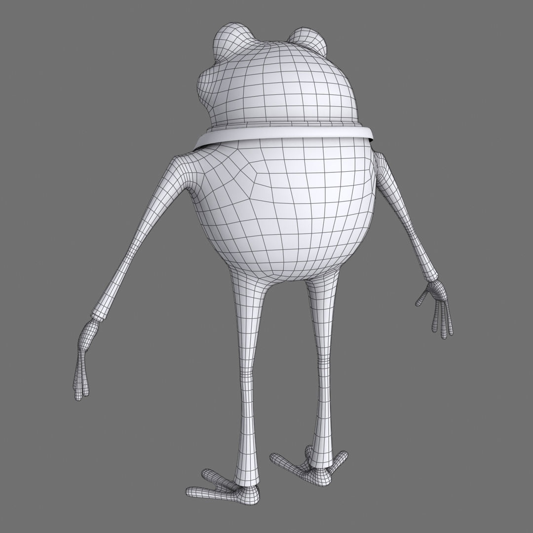 cartoon frog suit 3d max