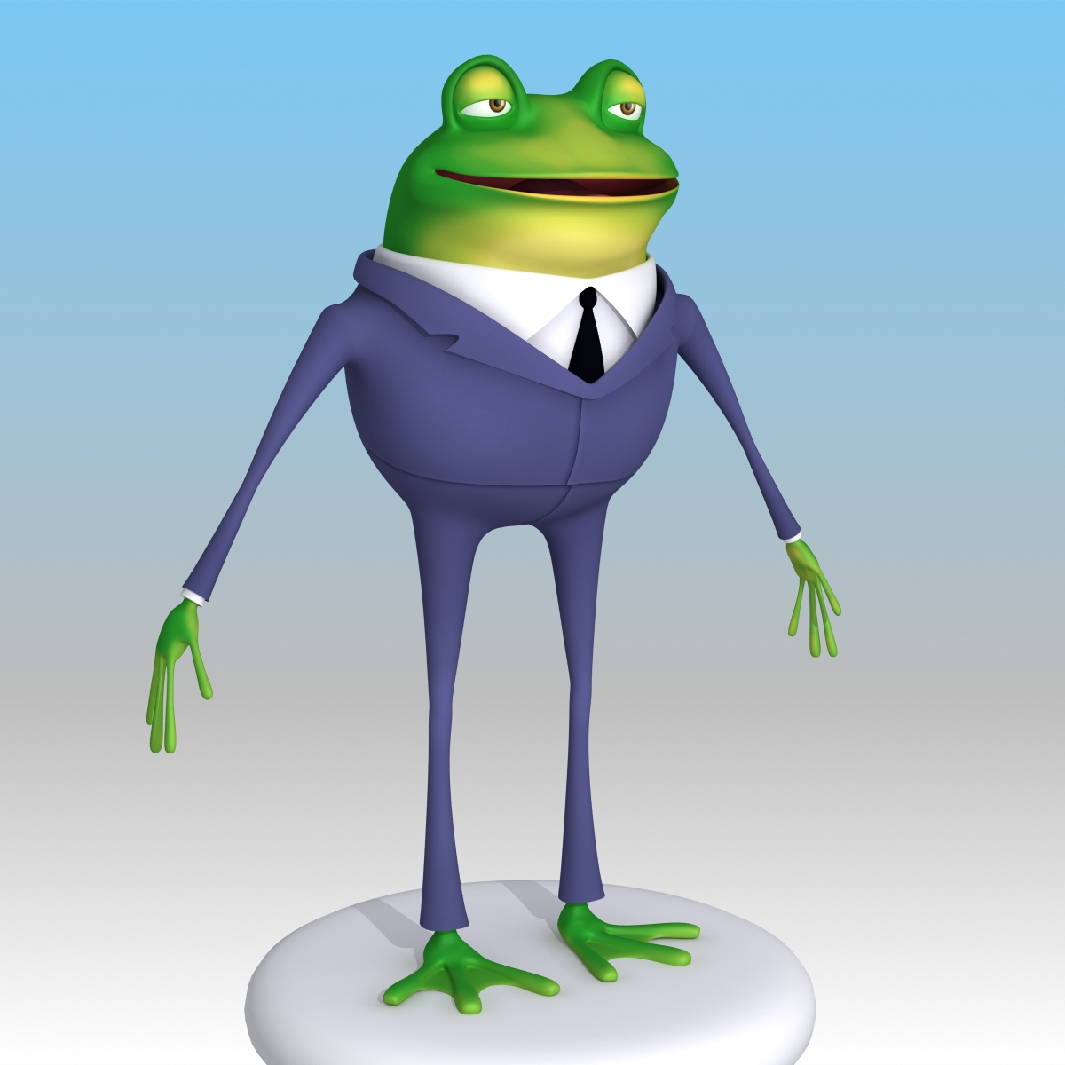 cartoon frog suit 3d max