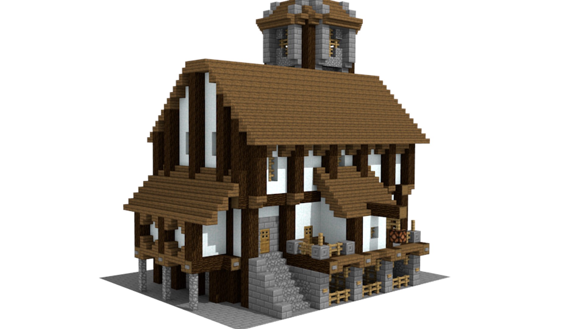 Minecraft Medieval Building Pack Modelo 3D - TurboSquid 1028410