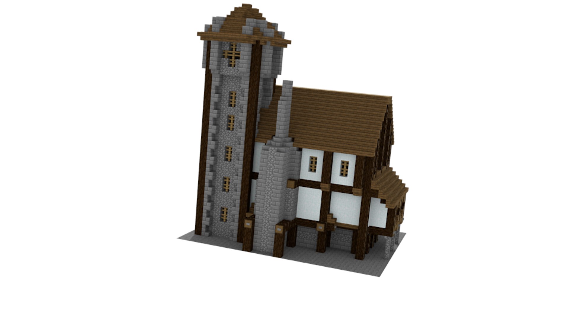 Minecraft Medieval Building Pack Modelo 3D - TurboSquid 1028410