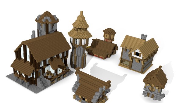 Дома в майнкрафт, средневековый стайл