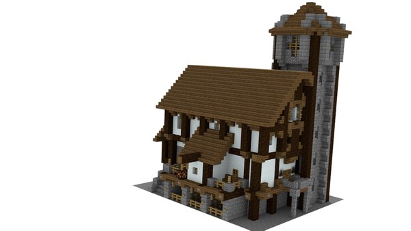 modelo 3d Paquete de construcción medieval de Minecraft - TurboSquid 1028410