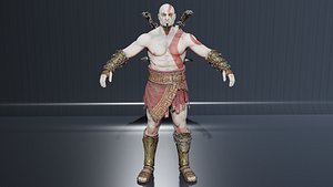 Kratos low-poly 3D model