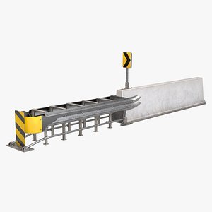 Highway Crash Cushion 2A 3D