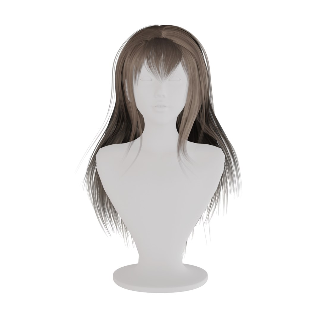 Realistic Realtime Woman Long Hair Style 3d Model Turbosquid 1813326 3064