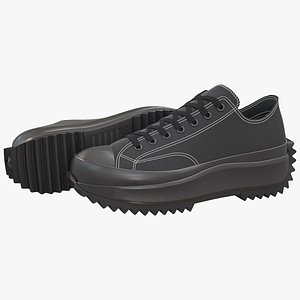 3D Converse Run Star Hike Platform Low Top Mono Black