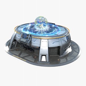 Sci-fi Holographic Table PBR 3D model