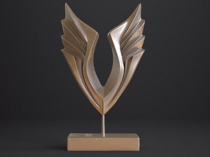Minimalistic Wings Abstract - 3D Print model 3D model