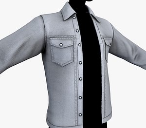 3D model White Denim Shirt