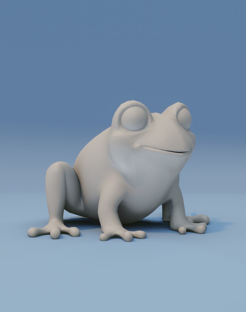 3D Cartoon Frog Rigged Base Mesh Model - TurboSquid 1784011