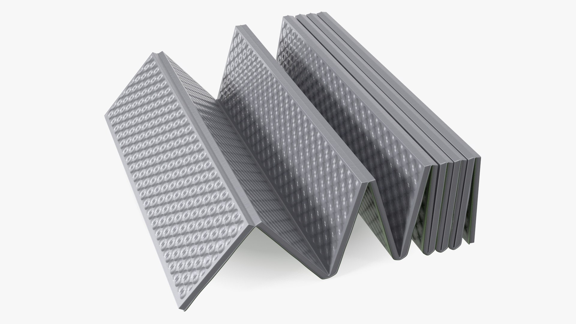 Foldable Foam Sleeping Pad Grey 3D model preview