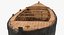 large wooden freight boat fbx