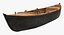 large wooden freight boat fbx