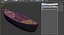 large wooden freight boat fbx