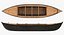 large wooden freight boat fbx