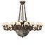 Lustre Antique Argent sur Bronze et Albâtre