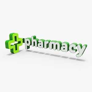 Pharmacy Sign Illuminated