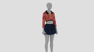 3D Womens Dress - Female Outfit Clothes