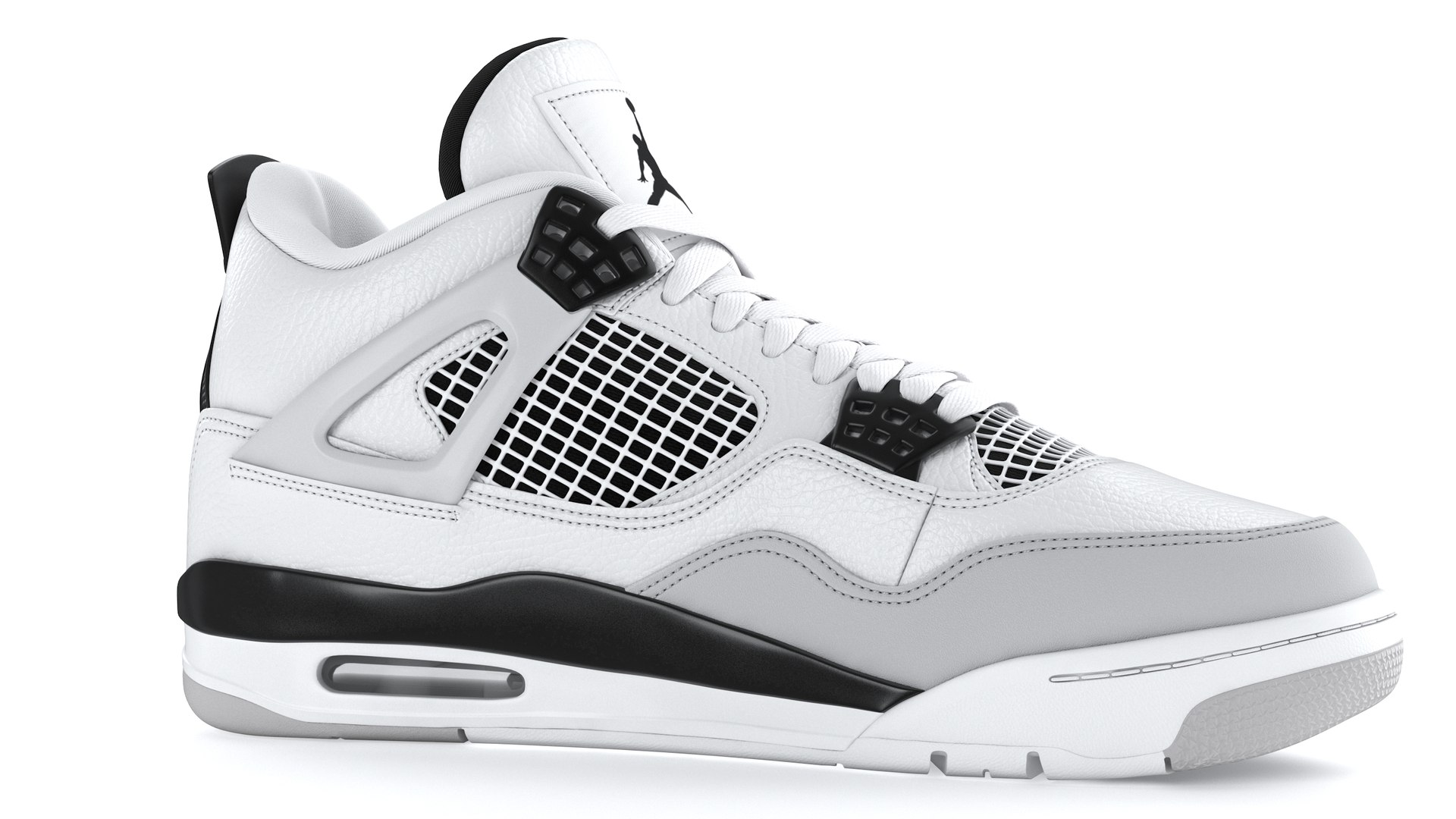 Jordan 4 Retro Military Black PBR 3D Model - TurboSquid 2011132