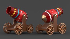 3D Circus Cannon model