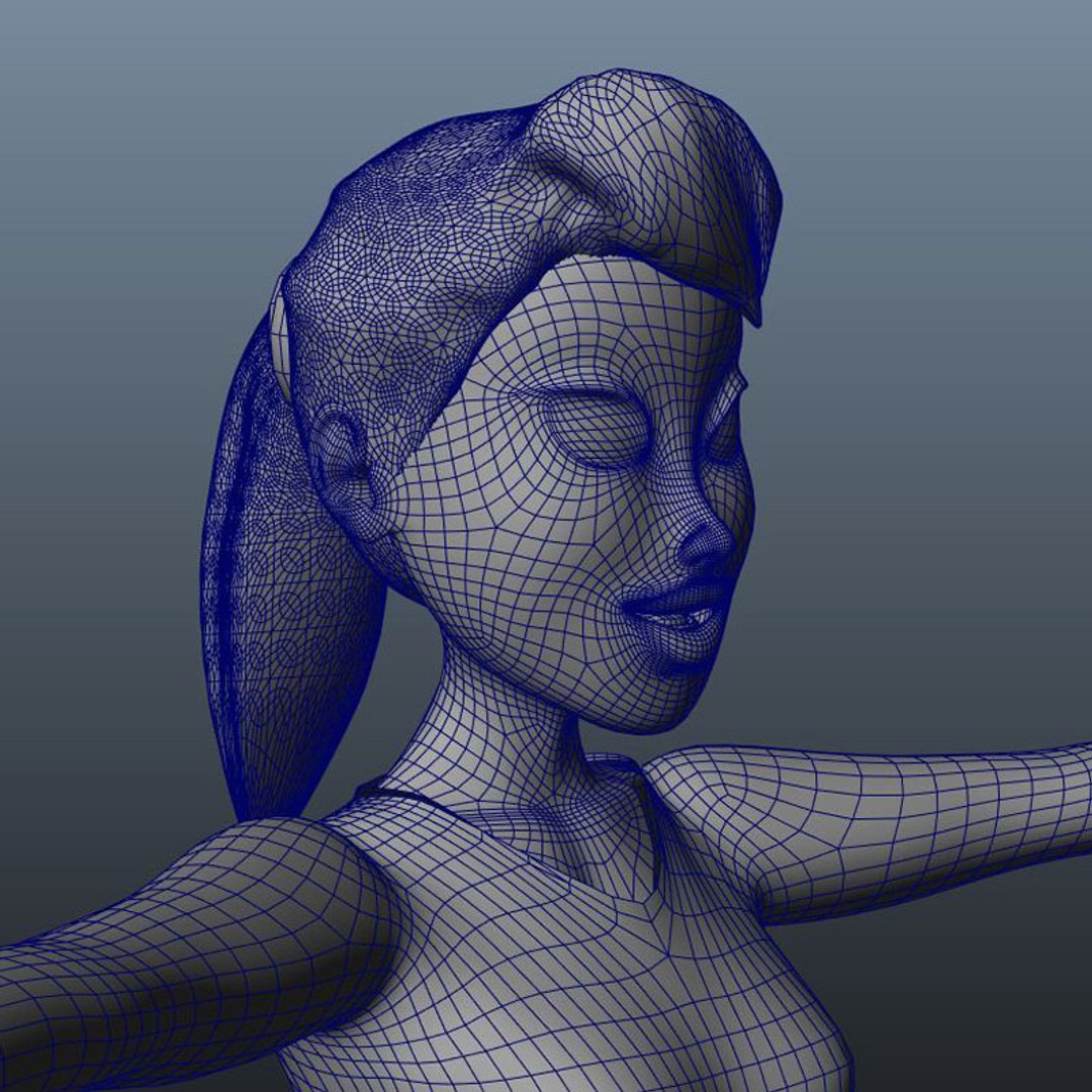 Girl Rigged Control 3d Model