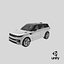 3D Light Grey Range Rover Sport SUV 2023