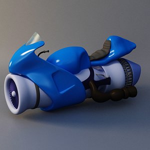 aircraft science fiction 3D model