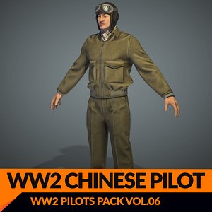 Real-Time Rigged Rocaf China Pilot PBR