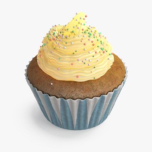 3D model Muffin with Sprinkles