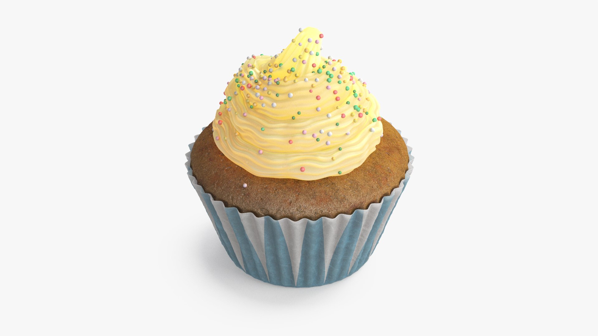 Muffin with Sprinkles 3D model preview