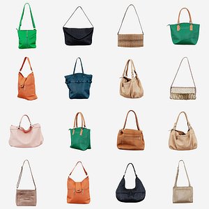 12 handbags 3D model