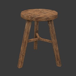 3d ancient stool - model