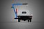 WHITE BLUE FOLDING MOUNTED BED CRANE HOIST LIFTING HAND WINCH PICKUP TRUCK TYPE H61