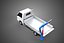 WHITE BLUE FOLDING MOUNTED BED CRANE HOIST LIFTING HAND WINCH PICKUP TRUCK TYPE H61