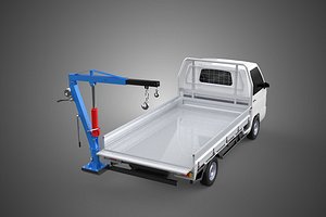 3D FOLDING MOUNTED BED CRANE HOIST LIFTING HAND WINCH PICKUP TRUCK model