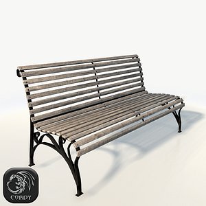 park bench 3d 3ds