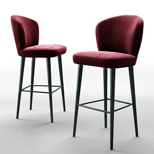 Bar stool Minotti Aston Red