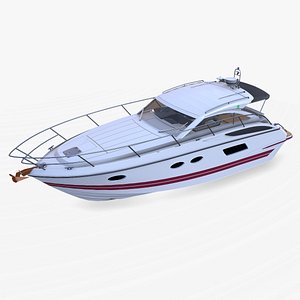 Small Motor Yacht Low-poly PBR