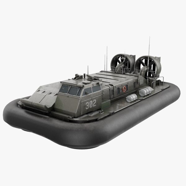 3D military hovercraft
