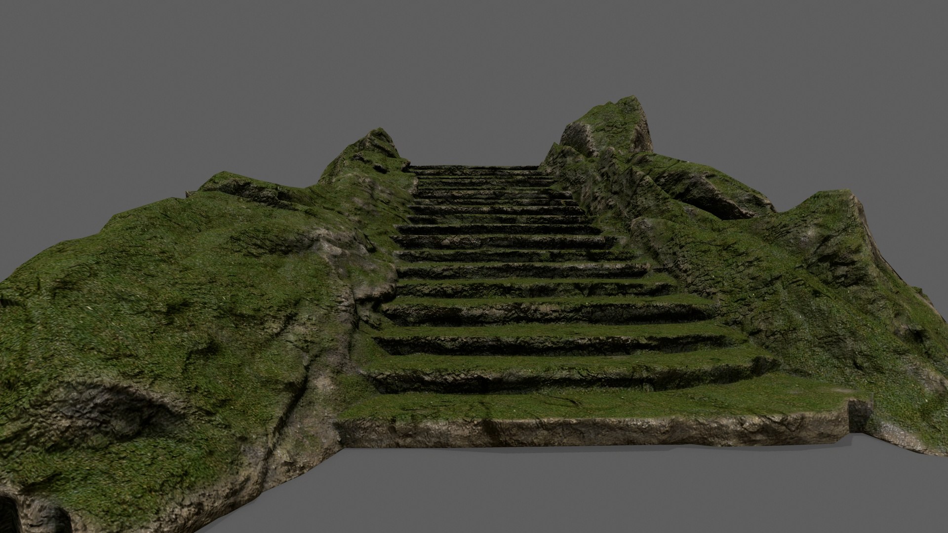 Mossy Rock Stair 3D Model - TurboSquid 2017819