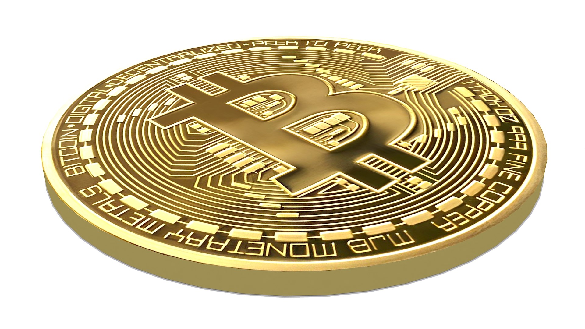 Bitcoin In 3D 3D Model - TurboSquid 2303653